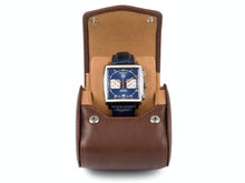 Load image into Gallery viewer, CARAPAZ LEATHER WATCH STORAGE CASE FOR 1 WATCH IN MID-BROWN *
