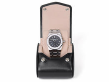 Load image into Gallery viewer, CARAPAZ LEATHER WATCH STORAGE CASE FOR 1 WATCH IN BLACK
