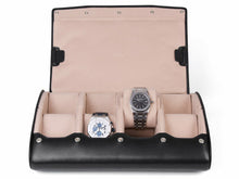 Load image into Gallery viewer, CARAPAZ LEATHER WATCH STORAGE CASE FOR 8 WATCHES IN BLACK
