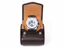 Load image into Gallery viewer, CARAPAZ LEATHER WATCH STORAGE CASE FOR 1 WATCH IN DARK BROWN
