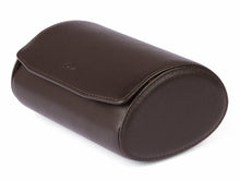 Load image into Gallery viewer, CARAPAZ LEATHER WATCH STORAGE CASE FOR 2 WATCHES IN DARK BROWN
