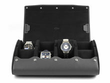 Load image into Gallery viewer, CARAPAZ LEATHER WATCH STORAGE CASE FOR 8 WATCHES IN GREY SAFFIANO
