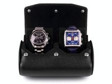 Load image into Gallery viewer, CARAPAZ LEATHER WATCH STORAGE CASE FOR 2 WATCHES IN BLACK EPSOM
