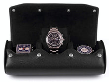 Load image into Gallery viewer, CARAPAZ LEATHER WATCH STORAGE CASE FOR 3 WATCHES IN BLACK EPSOM

